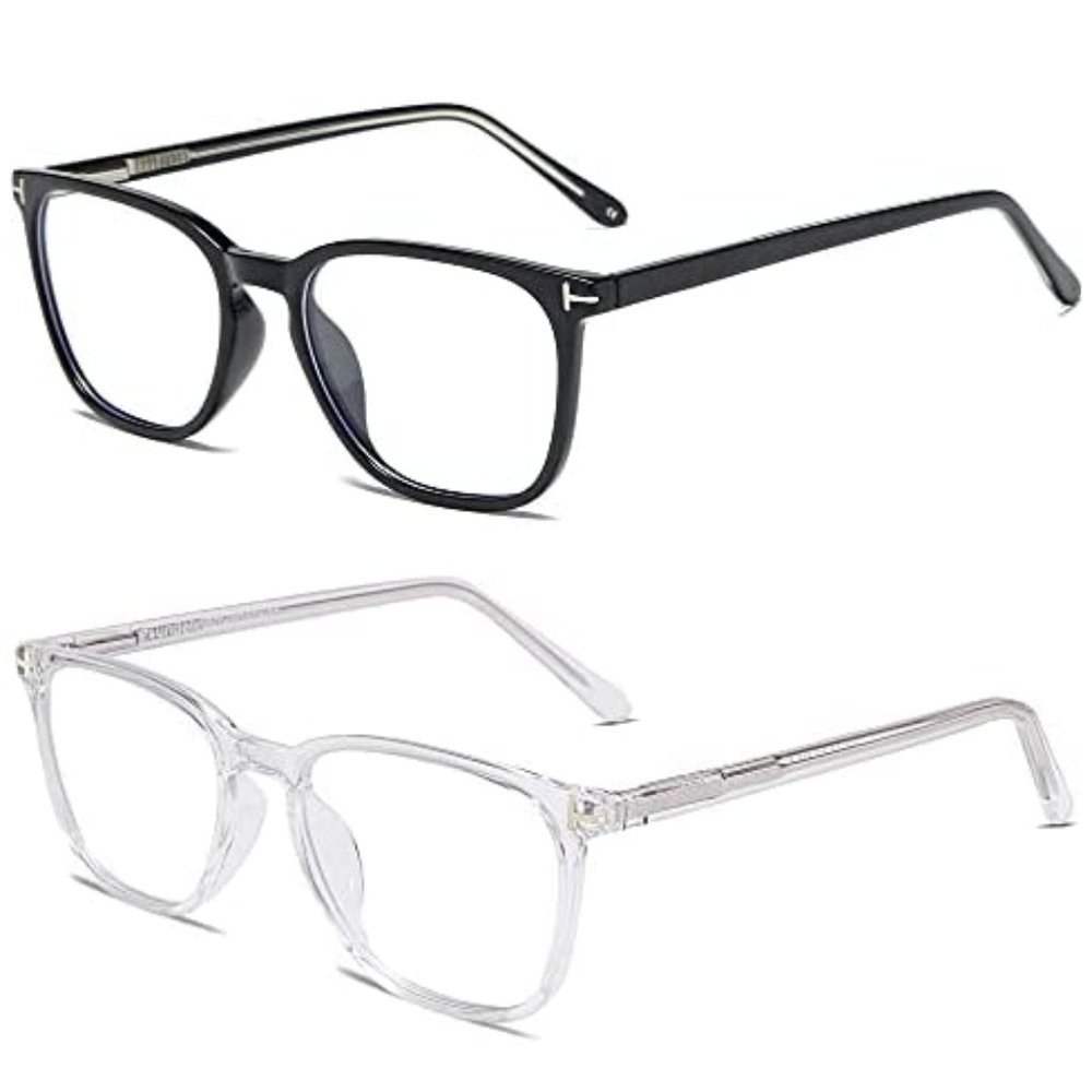 Blue Light Blocking Glasses 2pack Square Computer Glasses